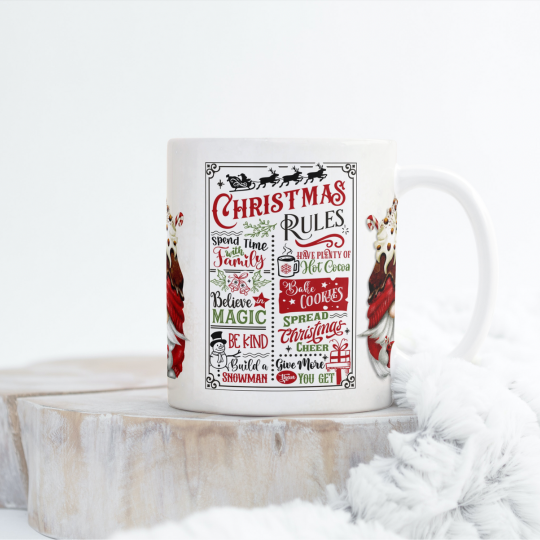 Gnome’s Christmas Rules Mug Wrap