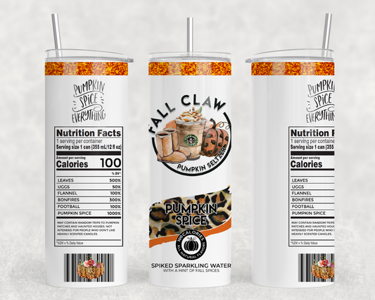 Fall Claw Pumpkin Spice Tumbler Wrap