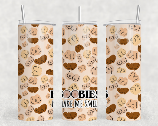 Boobies Make Me Smile Tumbler Wrap