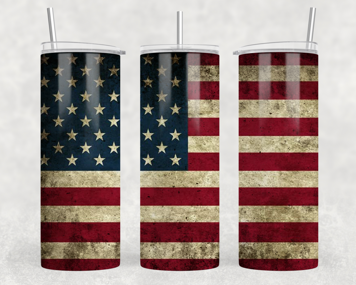 TW - Distressed American Flag Tumbler Wrap