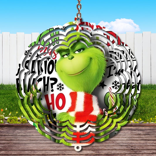 Grinchy Wind Spinner Sublimation Print