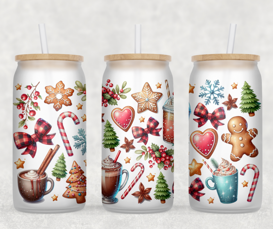 Christmas Cookies Glass Can Wrap