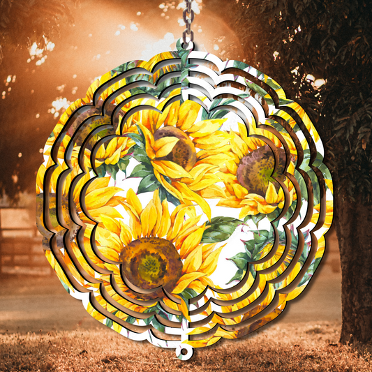 Wild Sunflowers Wind Spinner