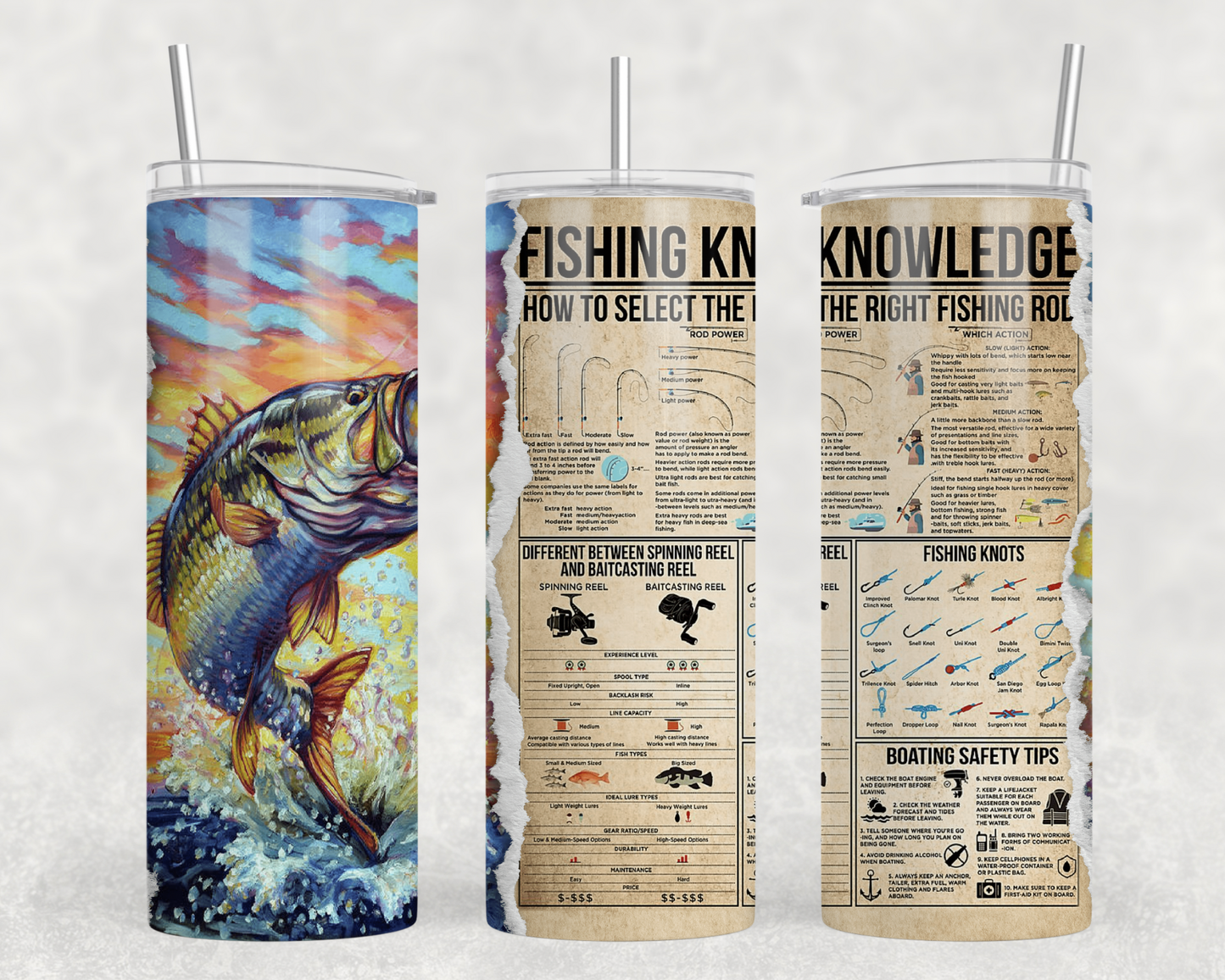 Fishing Knowledge Tumbler Wrap