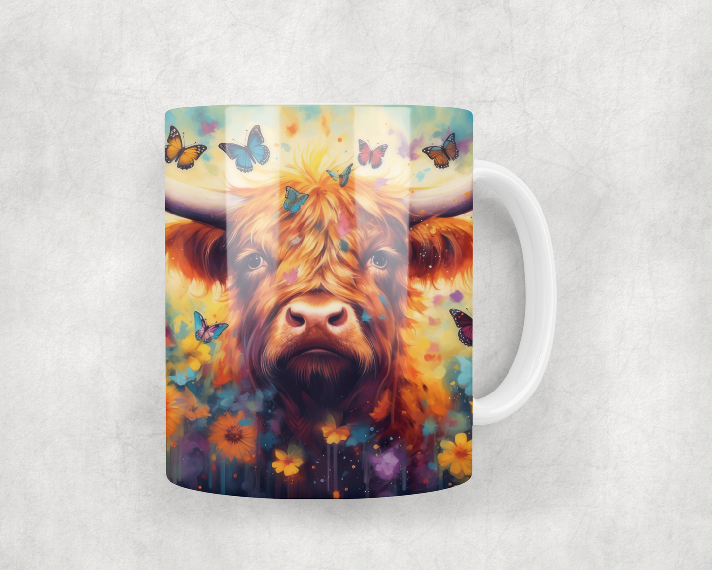 Highland Floral Cow Mug Wrap