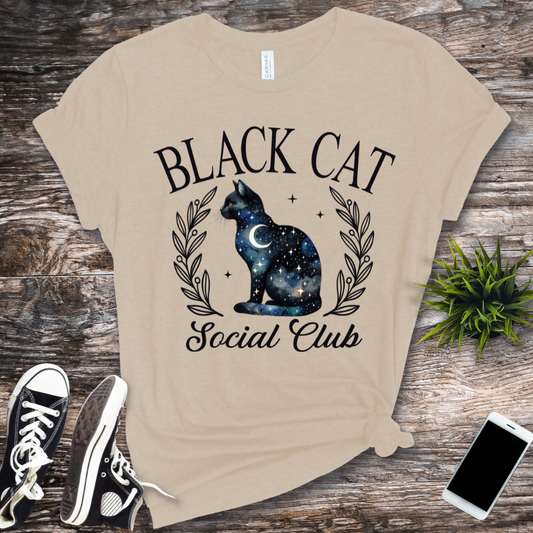 Black Cat Social Club Sublimation Print