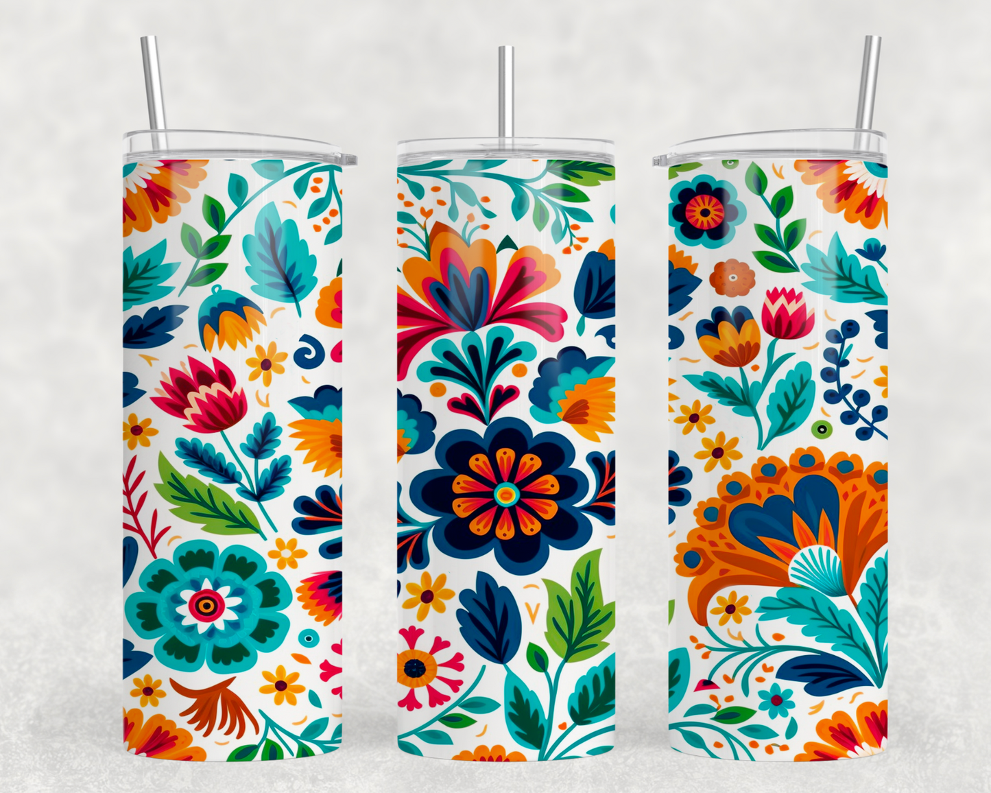 Mexican Floral Tumbler Wrap