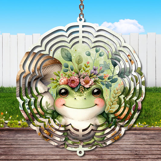 Cute Frog Wind Spinner Sublimation Print