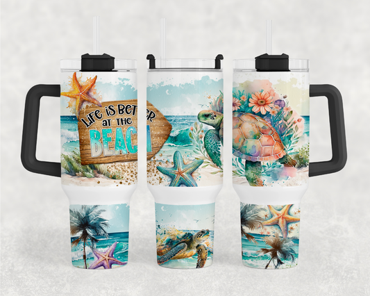 Life Is Better On The Beach 40oz Tumbler Wrap