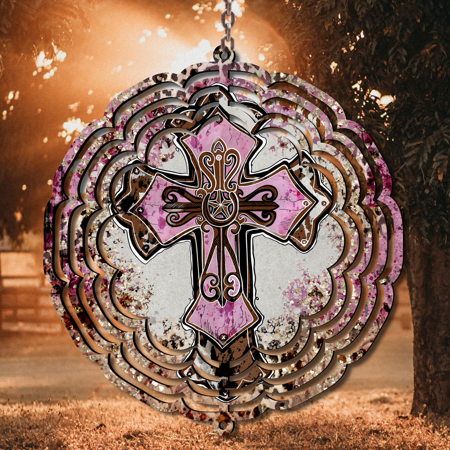 Western Pink Cross Wind Spinner