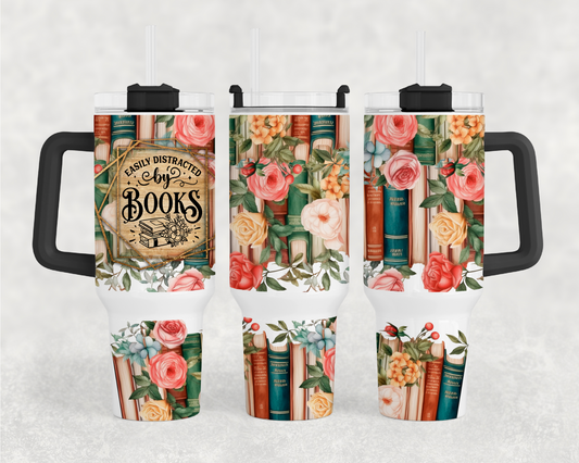 Easily Distracted By Books 40oz Tumbler Wrap