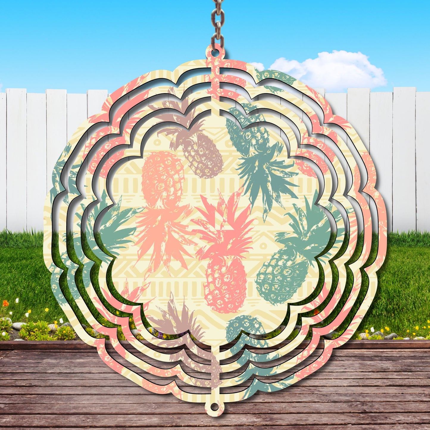 Pineapples Wind Spinner Sublimation Print