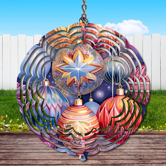 Christmas Ornaments Wind Spinner Sublimation Print