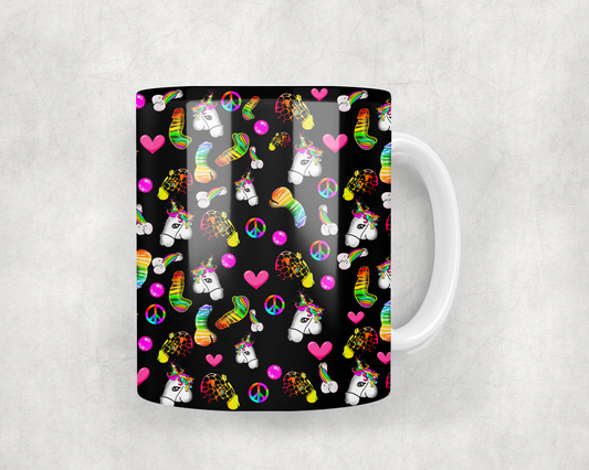 Rainbow Peens Mug Wrap