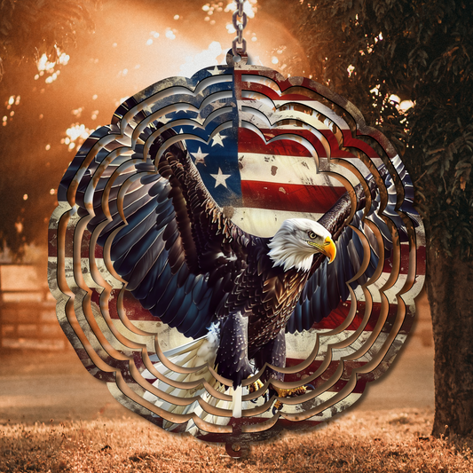 American Eagle Wind Spinner Sublimation Print