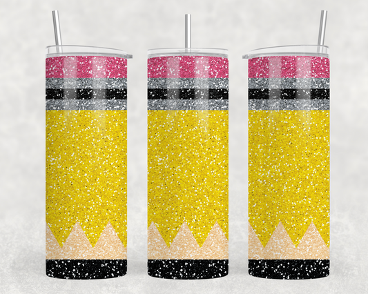 Glitter Pencil Tumbler Wrap