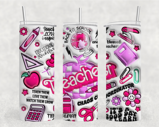 Teacher Sublimation Tumbler Wrap