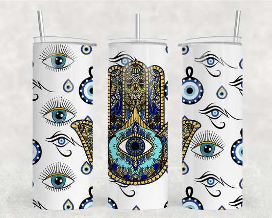 Ornate Evil Eye Tumbler Wrap