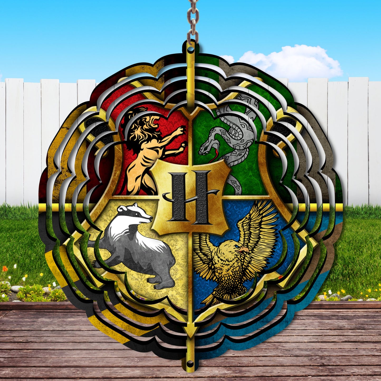 HP Houses Wind Spinner Sublimation Print