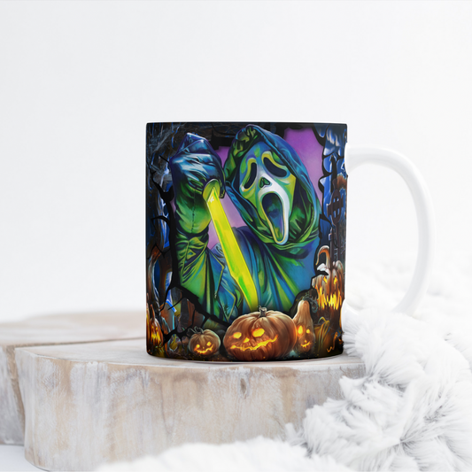 GhostFace Glowing Mug Wrap