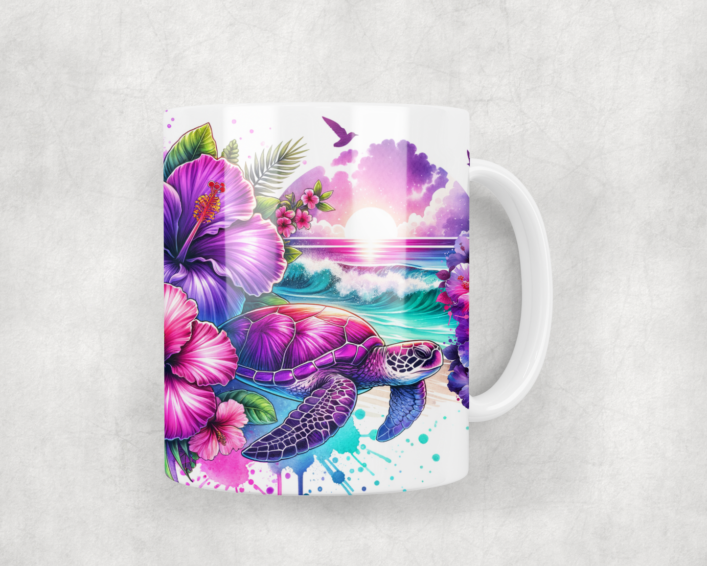 Neon Beach Mug Wrap