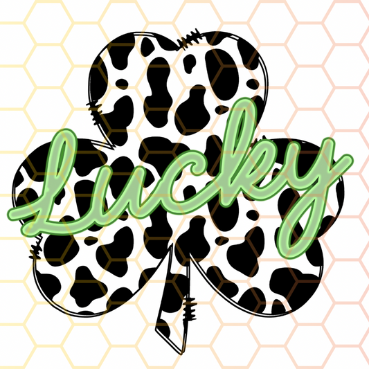 Saint Patrick’s Cow Print Clover