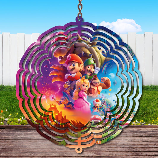 Mario Bros Wind Spinner Sublimation Print