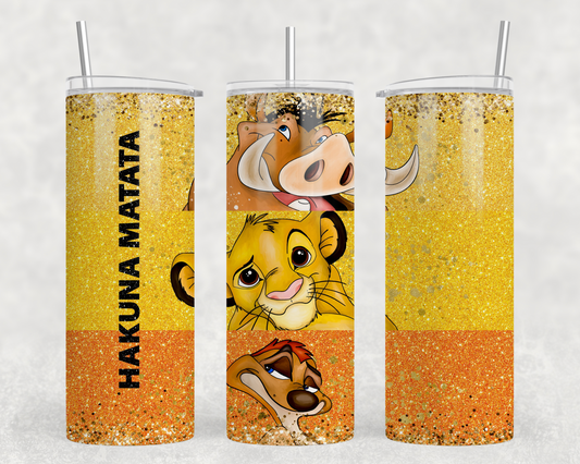 Hakuna Matata Glitter Tumbler Wrap