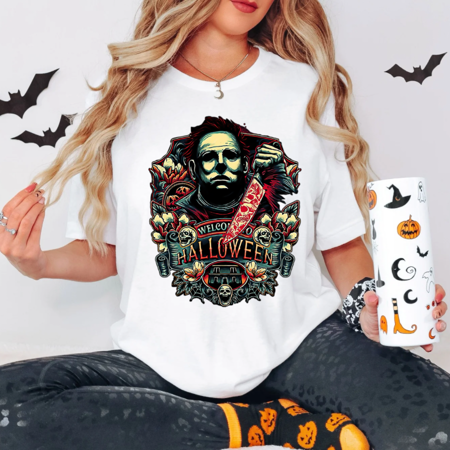 Welcome Halloween Myers Sublimation Print