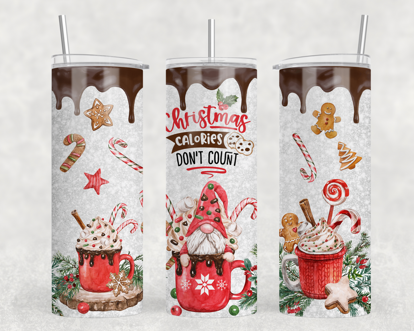 Christmas Calories Don’t Count Tumbler Wrap
