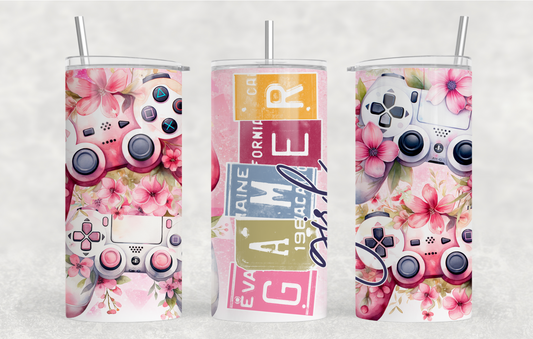 Pink Gamer Girl 16oz / 4 in 1 Can Cooler