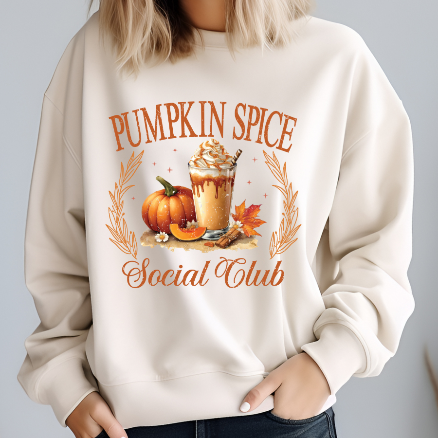 Pumpkin Spice Social Club Sublimation Print