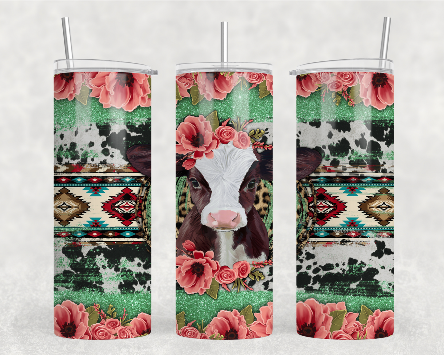 Baby Cow Aztec Print Tumbler Wrap