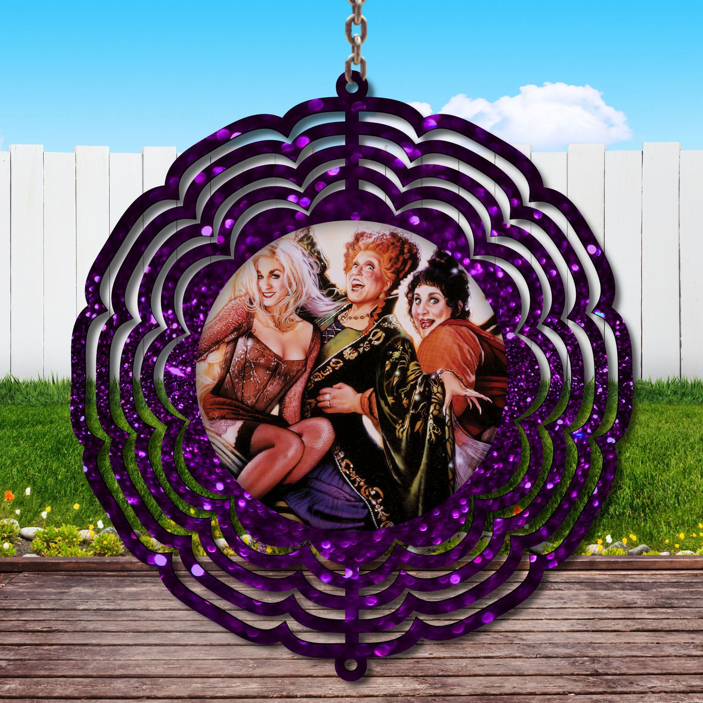 Hocus Pocus Glitter Wind Spinner Sublimation Print