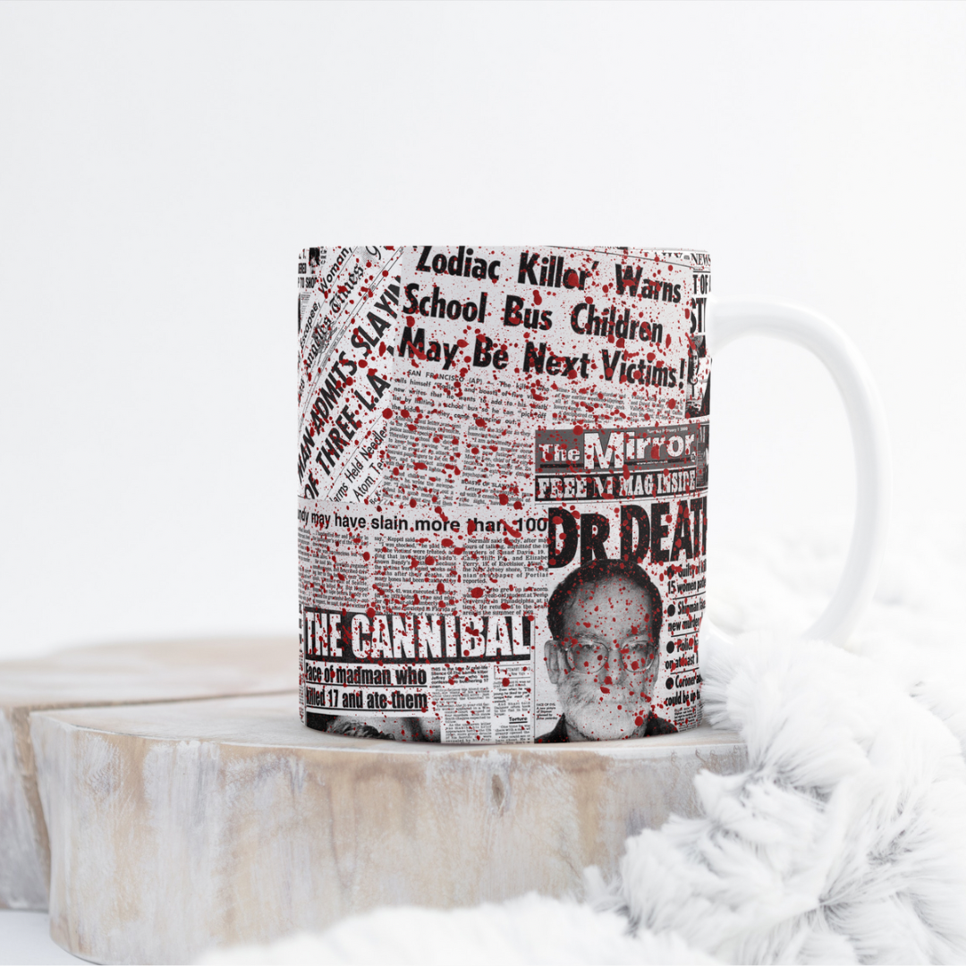 True Crime Newspaper Mug Wrap