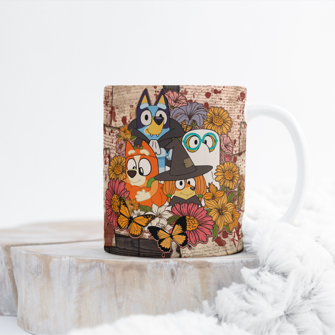 Halloween Bluey Mug Wrap