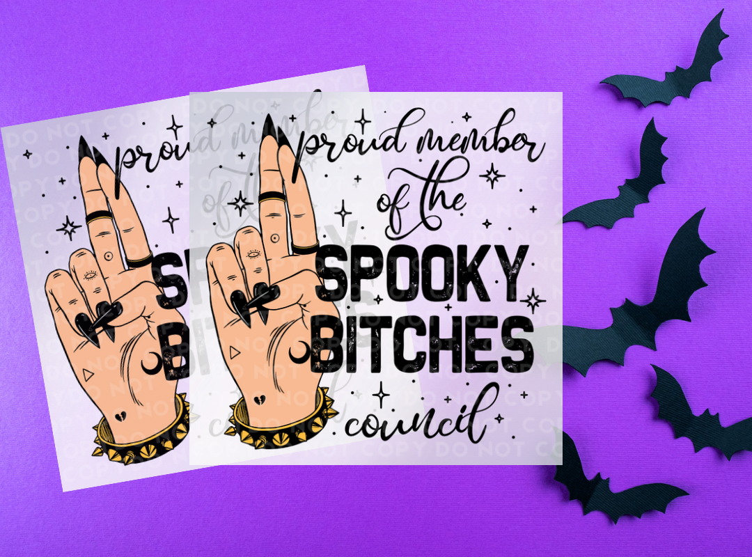 Spooky Bitches Council Sublimation Print