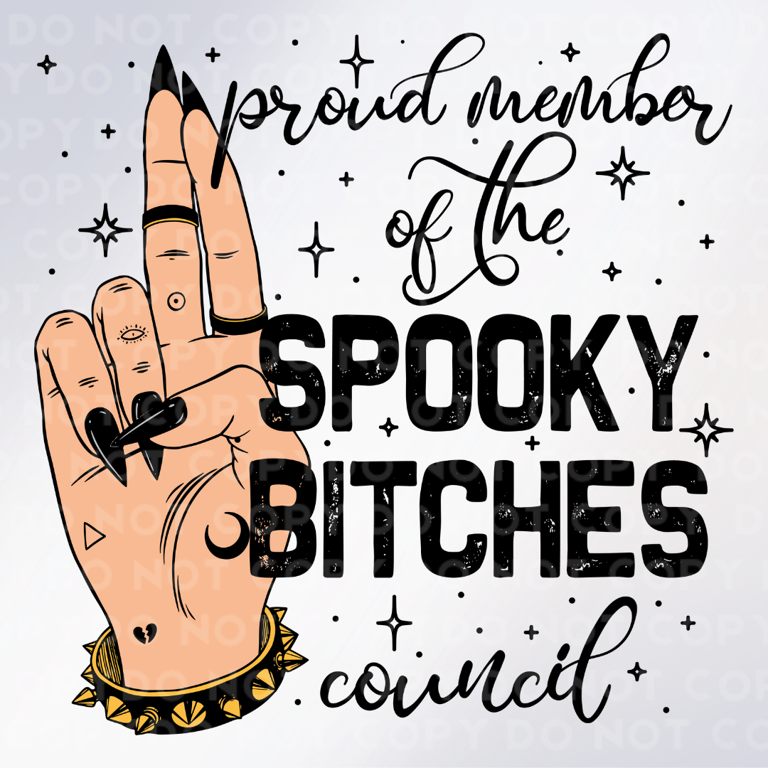 Spooky Bitches Council Sublimation Print