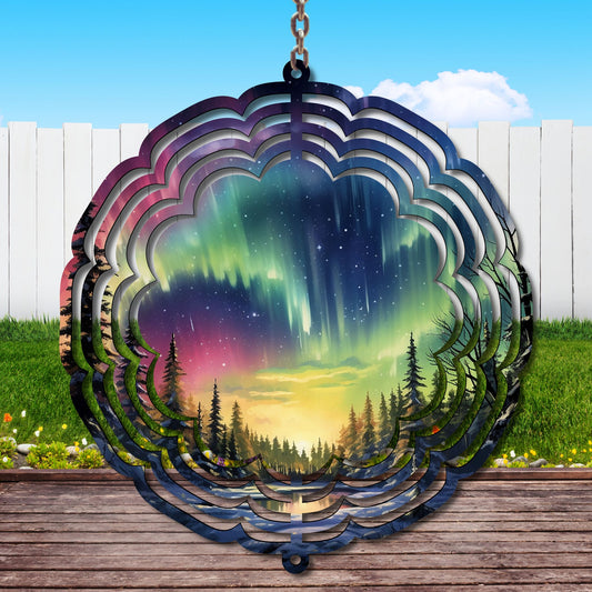 Northern Lights Wind Spinner Sublimation Print