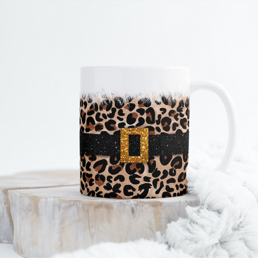 Leopard Christmas Coat Mug Wrap