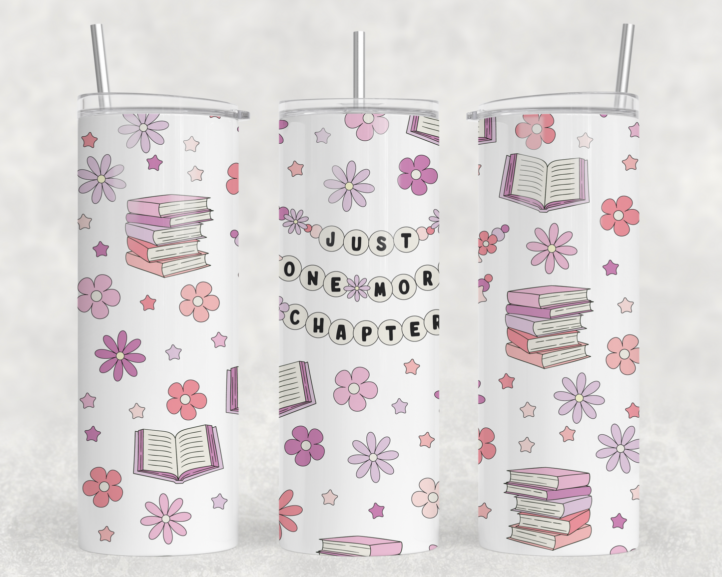 Bookish Girly Just One More Chapter Sublimation Tumbler Wrap