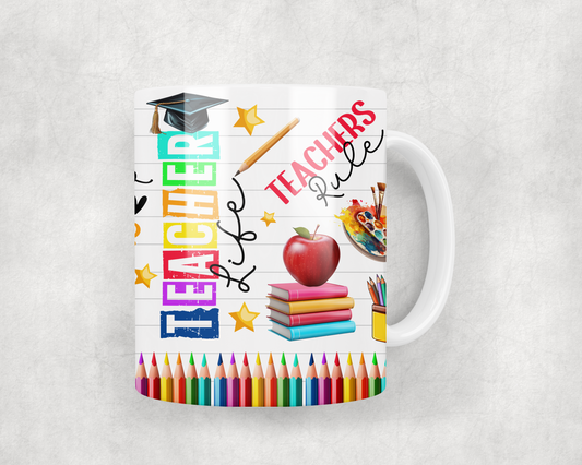 Teacher Life Mug Wrap