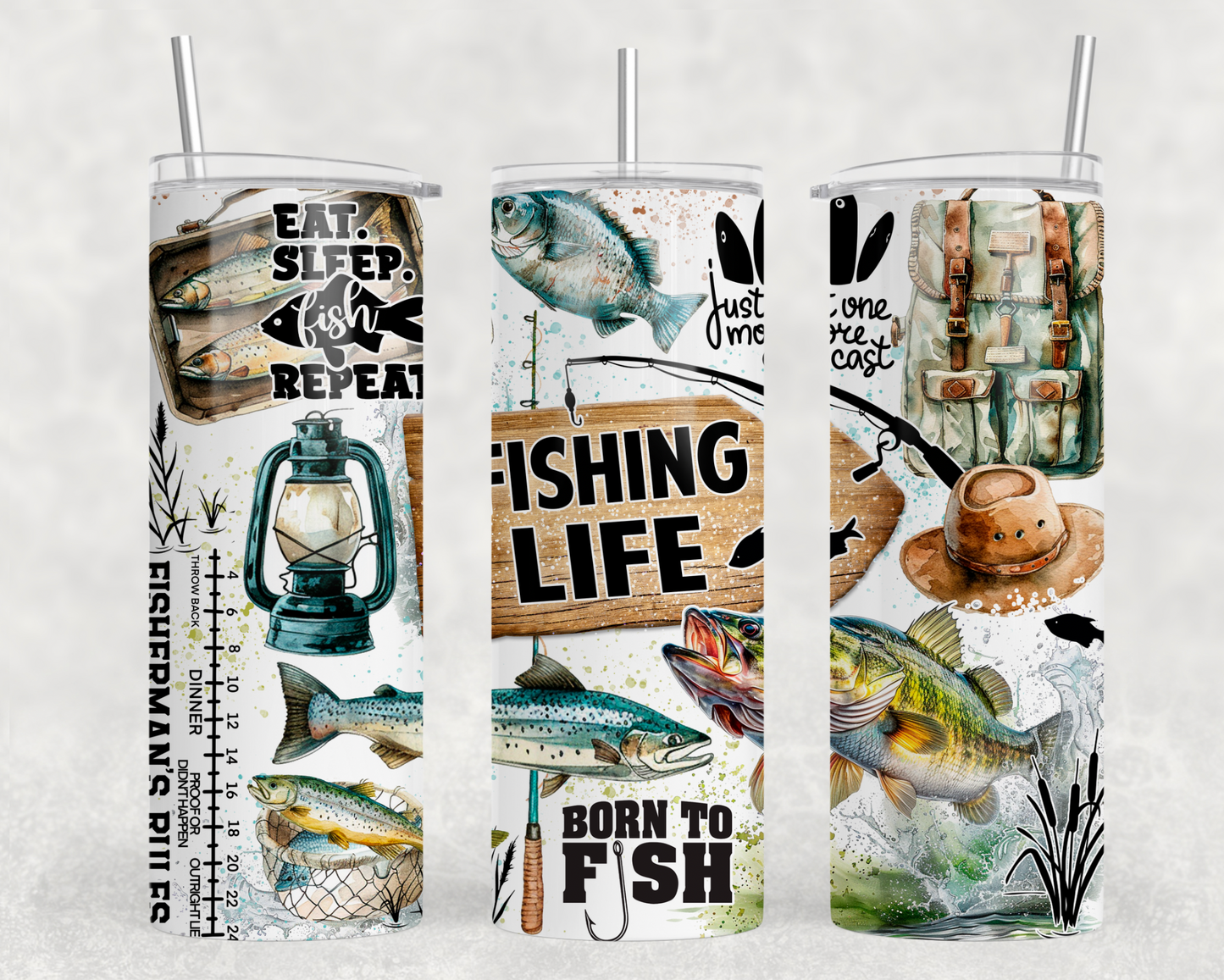 Fishing Life Sublimation Tumbler Wrap