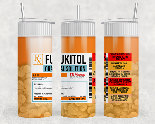 RX Fukitol CBD Tumbler Wrap