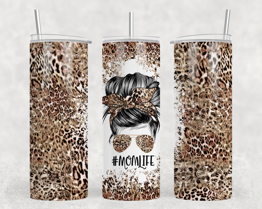 Leopard Lace Mom Life Tumbler Wrap