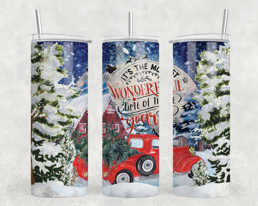 Digital Download - Its The Most Wonderful Time Of The Year 20oz Tumbler Wrap