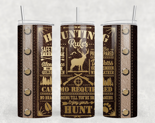 Hunting Rules Tumbler Wrap