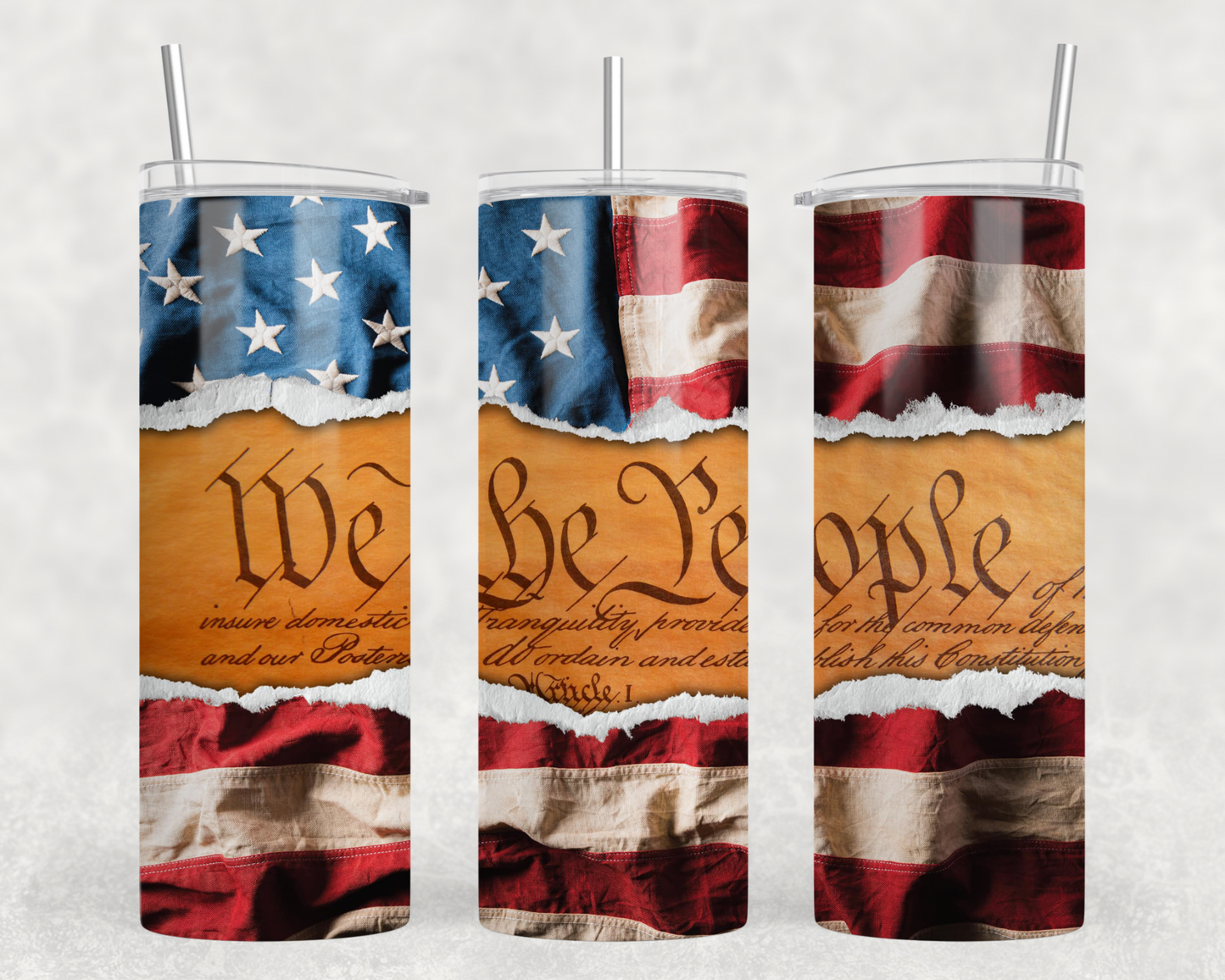 TW - We The People Flag Tumbler Wrap