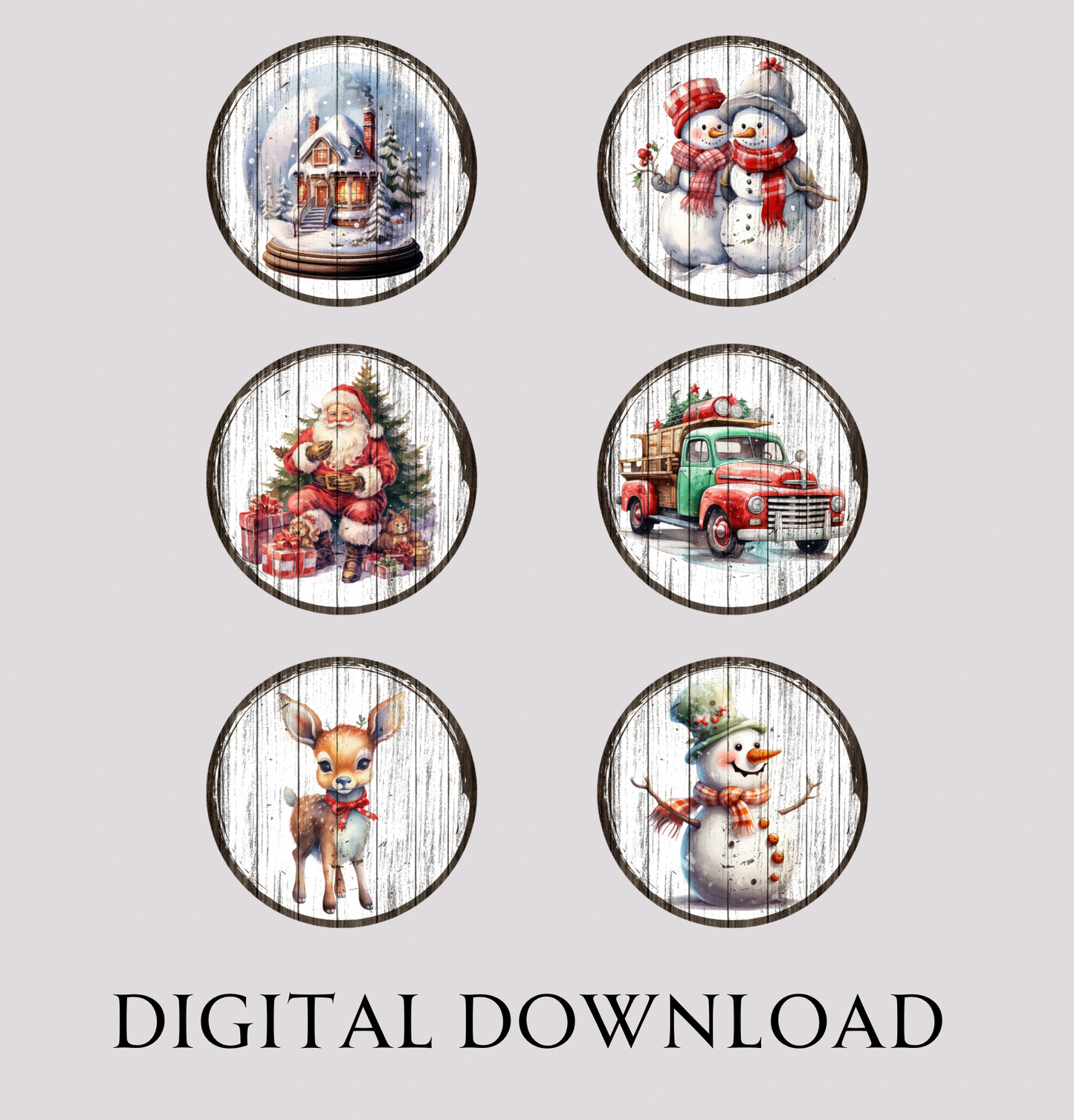 Digital Download - Christmas Ornament Bundle 26 images included