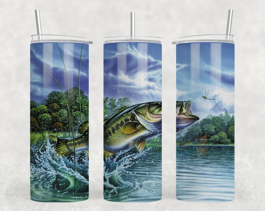 Bass Fish Tumbler Wrap